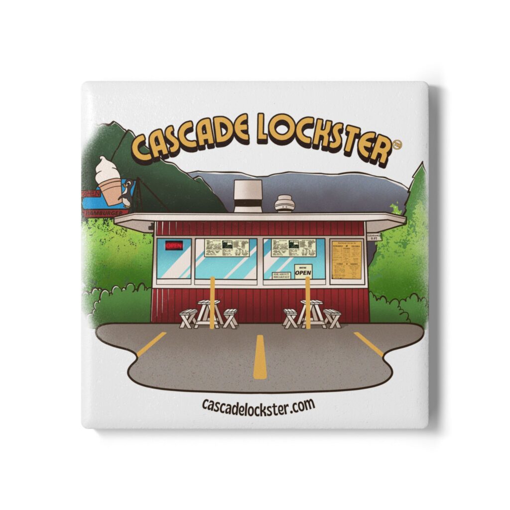 Cascade Lockster Ceramic Coaster - Eastwind Drive-in Design