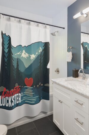 Mountain Love Shower Curtain - Nature Inspired Home Decor for Outdoor Lockster Enthusiasts