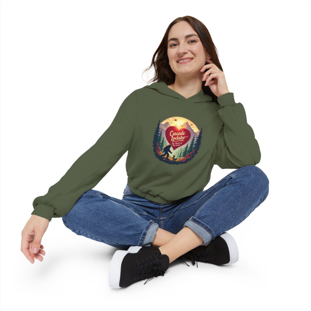 Women's Lockster Love Adventure Hoodie, Cozy Outdoor Apparel, Vintage Nature Print, Perfect for Hiking, Gift for Nature Lovers