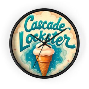 Cascade Lockster Wall Clock - Ice Cream-Inspired Decor for Your Wall