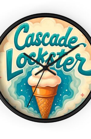 Cascade Lockster Wall Clock - Ice Cream-Inspired Decor for Your Wall