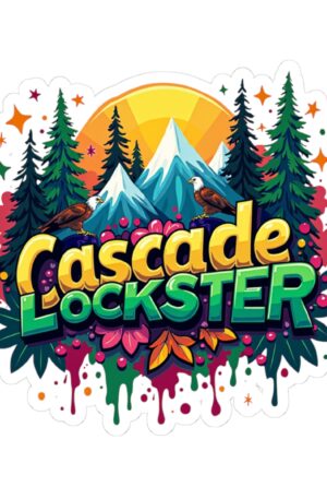 Vibrant Nature-Inspired Kiss-Cut Stickers, Cascade Lockster, Outdoor Adventure Decor, Laptop & Water Bottle Stickers