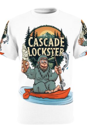 Cascade Lockster Adventure Tee - Fun Unisex Cut & Sew Graphic T-Shirt
