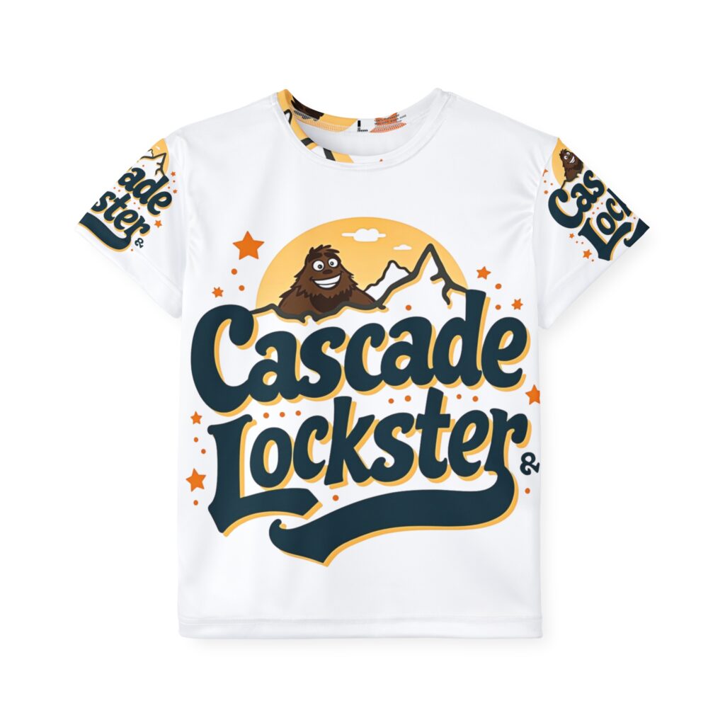 Kids Sports Jersey – Cascade Lockster Adventure Tee for Active Kids