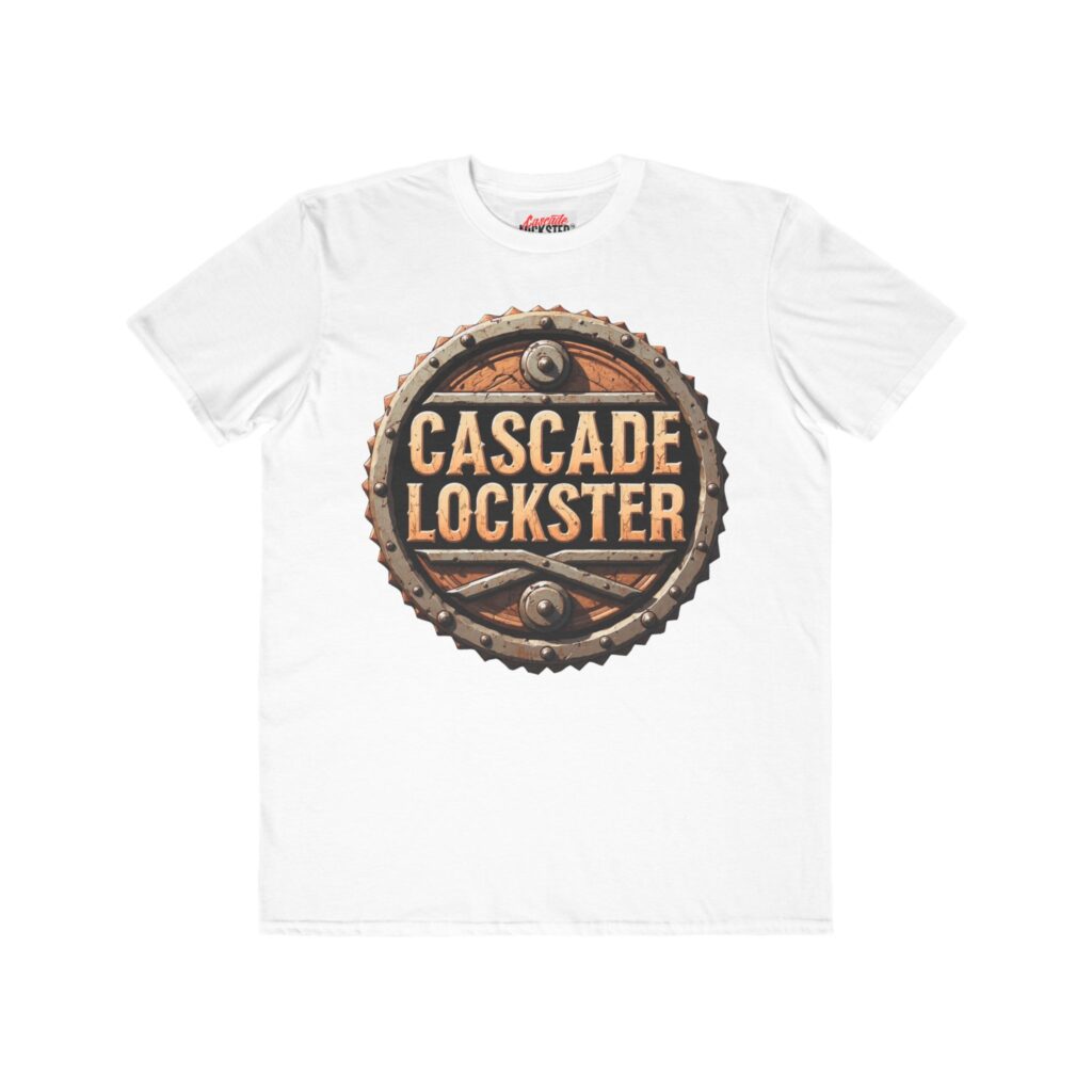 Men's Lightweight Graphic Tee with Rugged, Distressed, and Heavily Textured Lockster Design | Casual Wear, Unique Gift, Summer Style, Birthday Shirt, Outdoor Activities