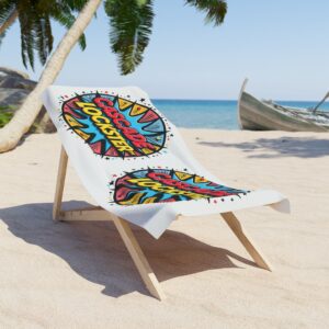 Colorful Cascade Lockster Beach Towel, Vibrant Poolside Accessory, Summer Fun, Vacation Essentials, Gift for Beach Lovers