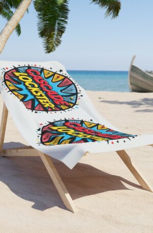 Colorful Cascade Lockster Beach Towel, Vibrant Poolside Accessory, Summer Fun, Vacation Essentials, Gift for Beach Lovers