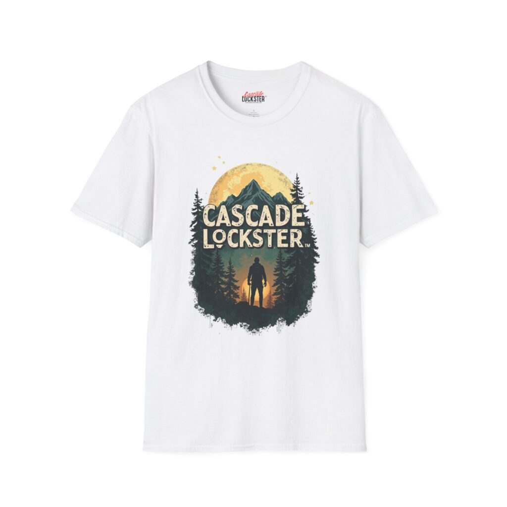 Cascade Lockster Adventure T-Shirt – Perfect for Nature Lovers, Camping, Hiking, Travel, Outdoor Enthusiasts