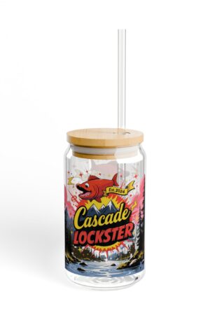 Cascade Lockster Sipper Glass, 16oz | Eco-Friendly Drinkware for Nature Lovers, Summer Outdoors, Camping, Gifts