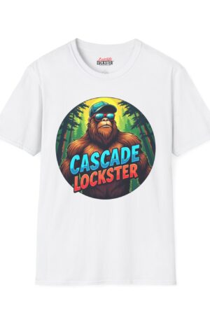 Bigfoot Adventure Unisex T-Shirt - Cascade Lockster Graphic Tee, Sasquatch Humor, Gift for Nature Lovers, Fun Outdoor Apparel, Retro Design