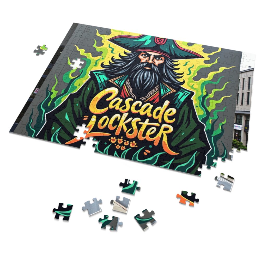 Lockster Pirate "Original Mascot" Jigsaw Puzzle with Tin