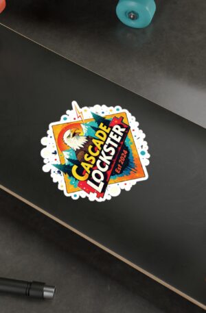 Cascade Lockster Kiss-Cut Vinyl Decals | Custom Stickers for Home, Car, & Glass | Perfect for Gifts, Crafts, and Decor