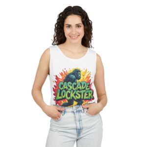 Bigfoot Cascade Lockster Tank Top, Unisex Summer Shirt, Outdoor Adventure Apparel, Hiking Gift, Camping Gear