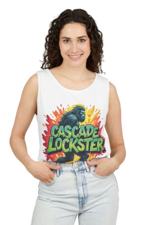 Bigfoot Cascade Lockster Tank Top, Unisex Summer Shirt, Outdoor Adventure Apparel, Hiking Gift, Camping Gear