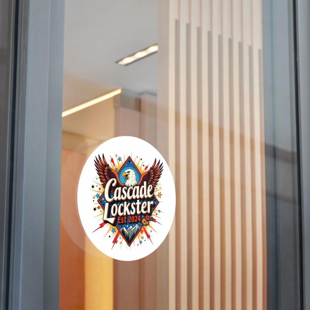 Patriotic Round (waterproof) Vinyl Stickers | Customizable Decor, Gift Ideas, Cascade Lockster USA Theme, Adventure Accessories, Festival Essentials