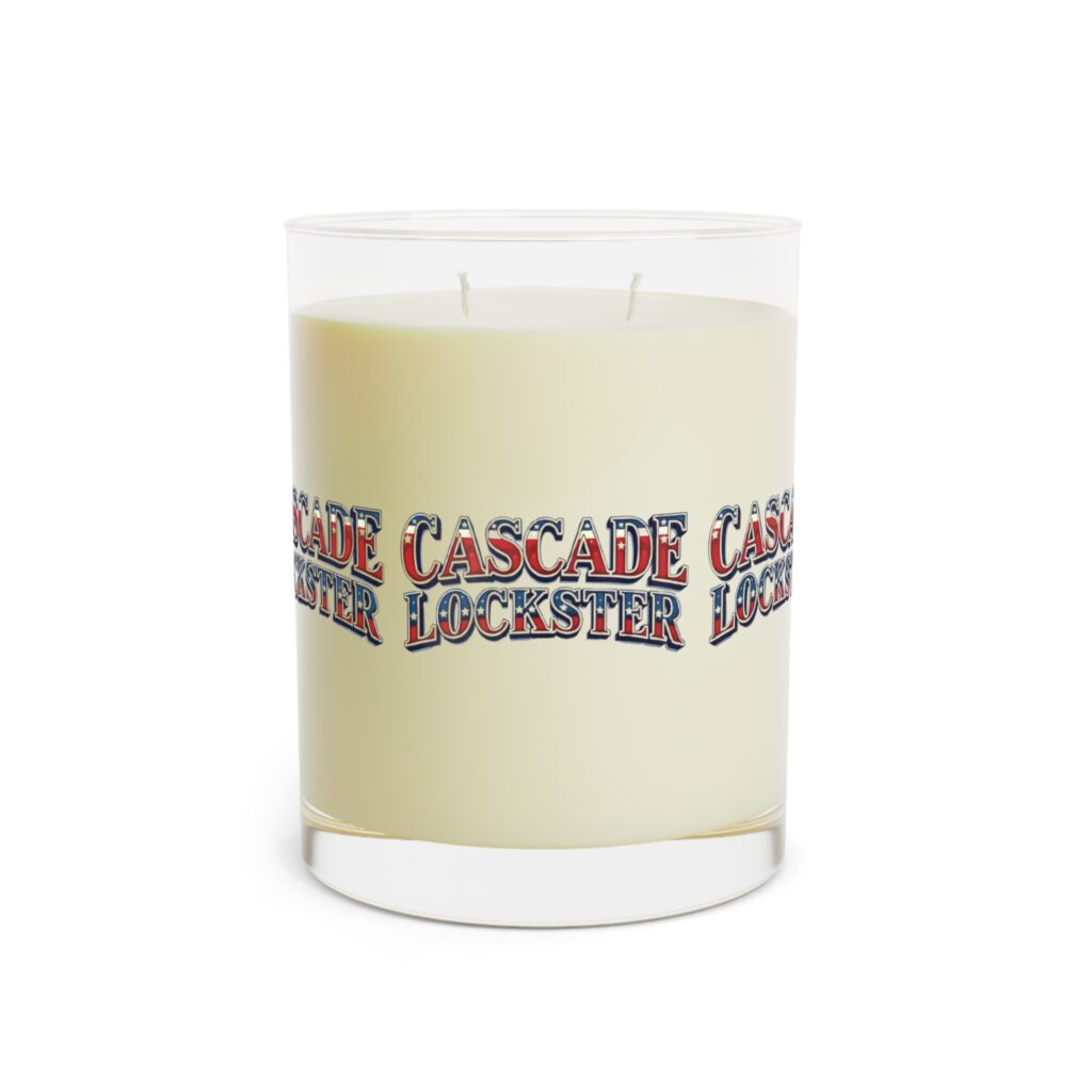Cascade Lockster Scented Candle - Red, White and Blue design - Relaxing Home Decor, Gift for Her, Aromatherapy Candle, Profound Candles for Special Occasions