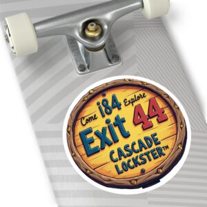 Lockster Adventure (waterproof) Round Stickers, Travel Decor, Laptop Stickers, Outdoor Fun, Exit 44 Design, Vintage Travel