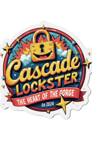 Die-Cut Magnets - Cascade Lockster Laughing Lock Design. The heart of the Gorge.