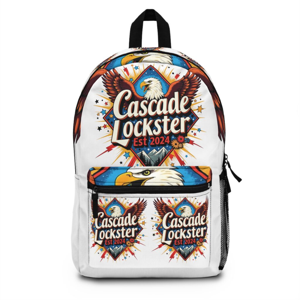 Lockster Eagle Adventure Backpack, Customizable Travel Bag, Perfect for Students, Camping, Back to School, Personalized Gift
