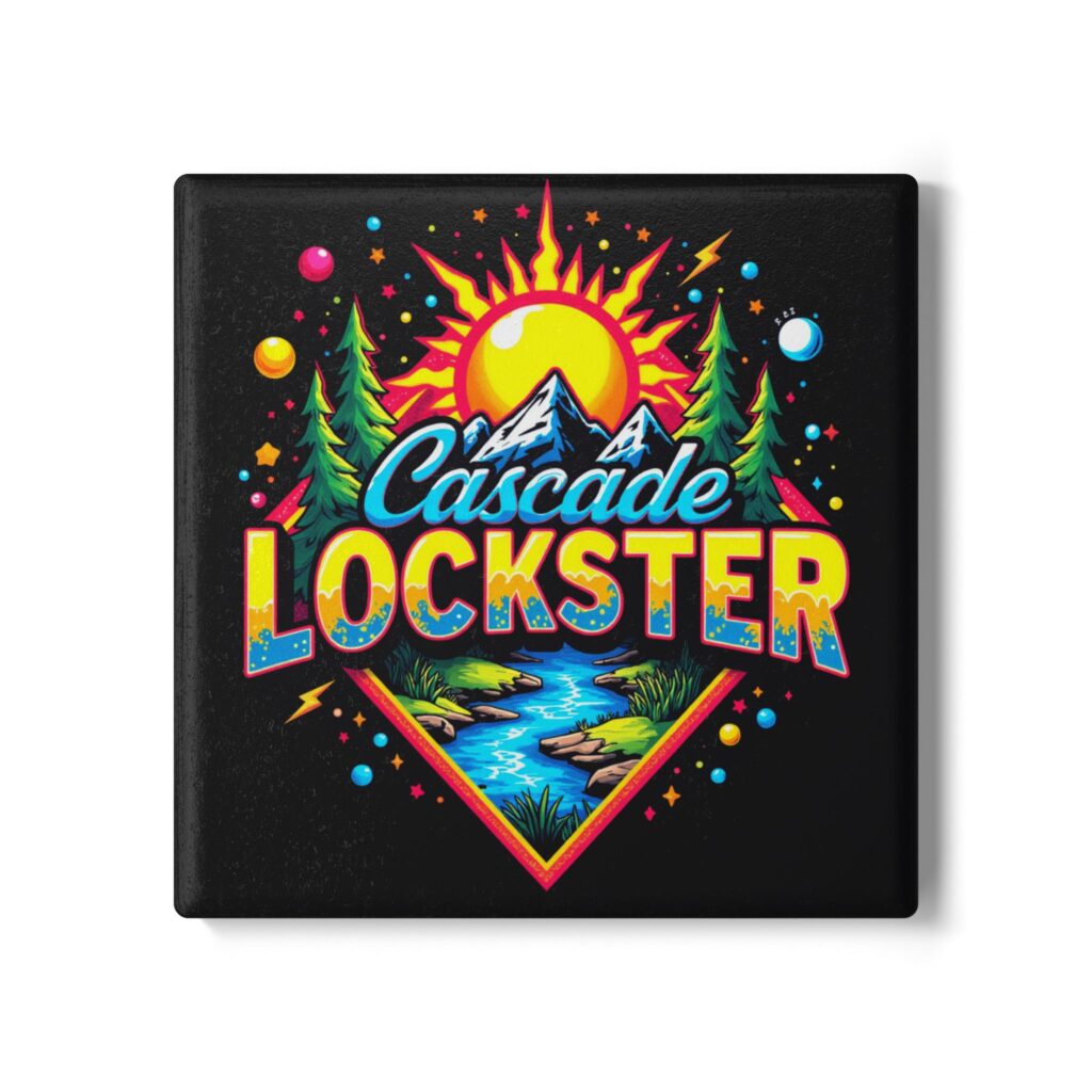 Vibrant Scenic Ceramic Coaster | Lockster Adventure Design | Home Decor, Housewarming Gift, Retro Dining Accessory, Outdoors Decor, [...]