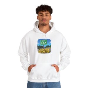 Cascade Lockster Exit #44 - Without Logo Sleeves - Hoodie, Unisex Sweatshirt Gift, Travel Souvenir, Cozy Layering, Fun Road Trip Apparel