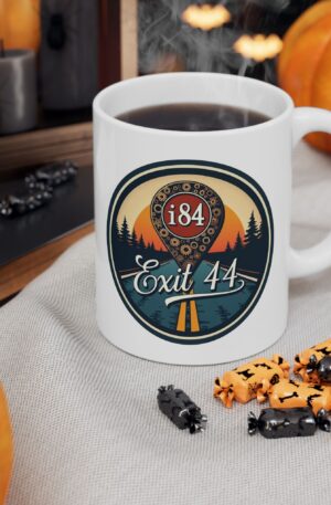 I 84 Exit 44 Adventure-Inspired Ceramic Mug for Nature Lovers, Coffee Mug, Camping Gift, Outdoor Decor, Eco-Friendly Drinkware