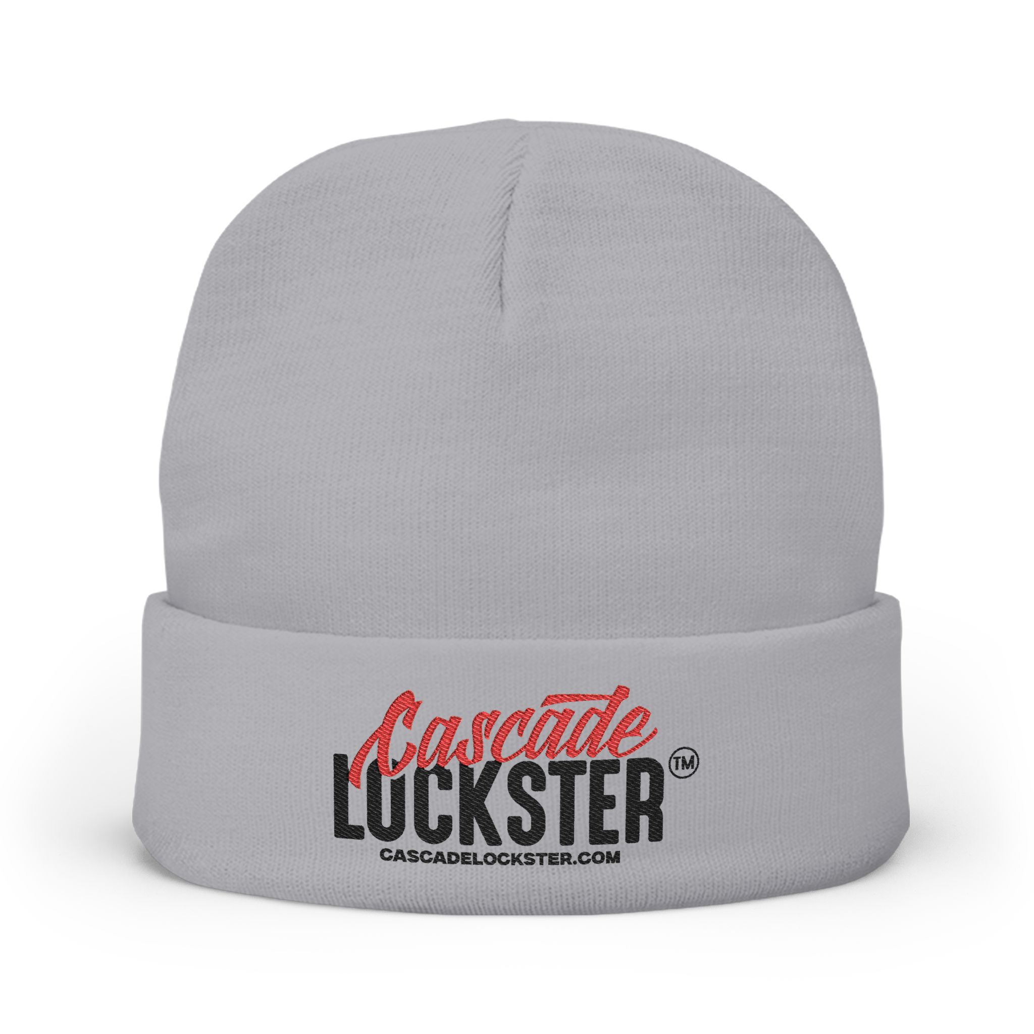 Cascade Lockster Logo Knit Beanie (Embroidery)