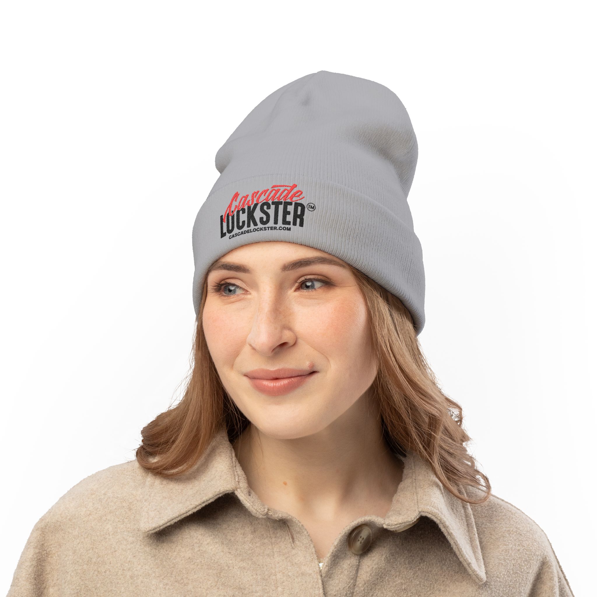 Cascade Lockster Logo Knit Beanie (Embroidery) - Image 2