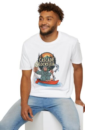 Cascade Lockster Bigfoot Kayak T-Shirt, Graphic Tee, Gift for Adventurers, Summer Wear, Outdoorsy Style