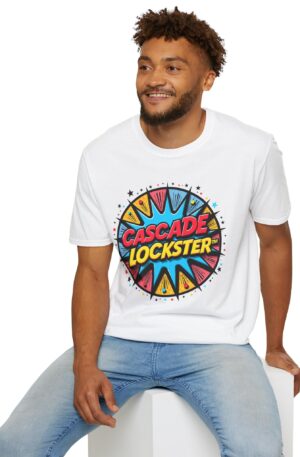 Bright & Fun Unisex T-Shirt | CASCADE LOCKSTER KPOW Design, Graphic Tee, Casual Wear, Gift Idea, Festival Outfit