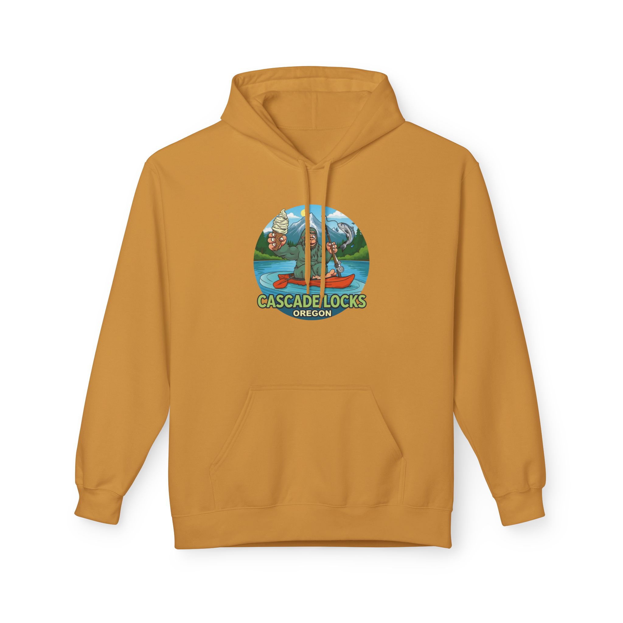 Sammy Sasquatch Cascade Locks Adventure Hoodie | Unisex Midweight Fleece | Great for Outdoor Enthusiasts, Fishing Trips, Travel, Gifts, Casual Wear - Image 21