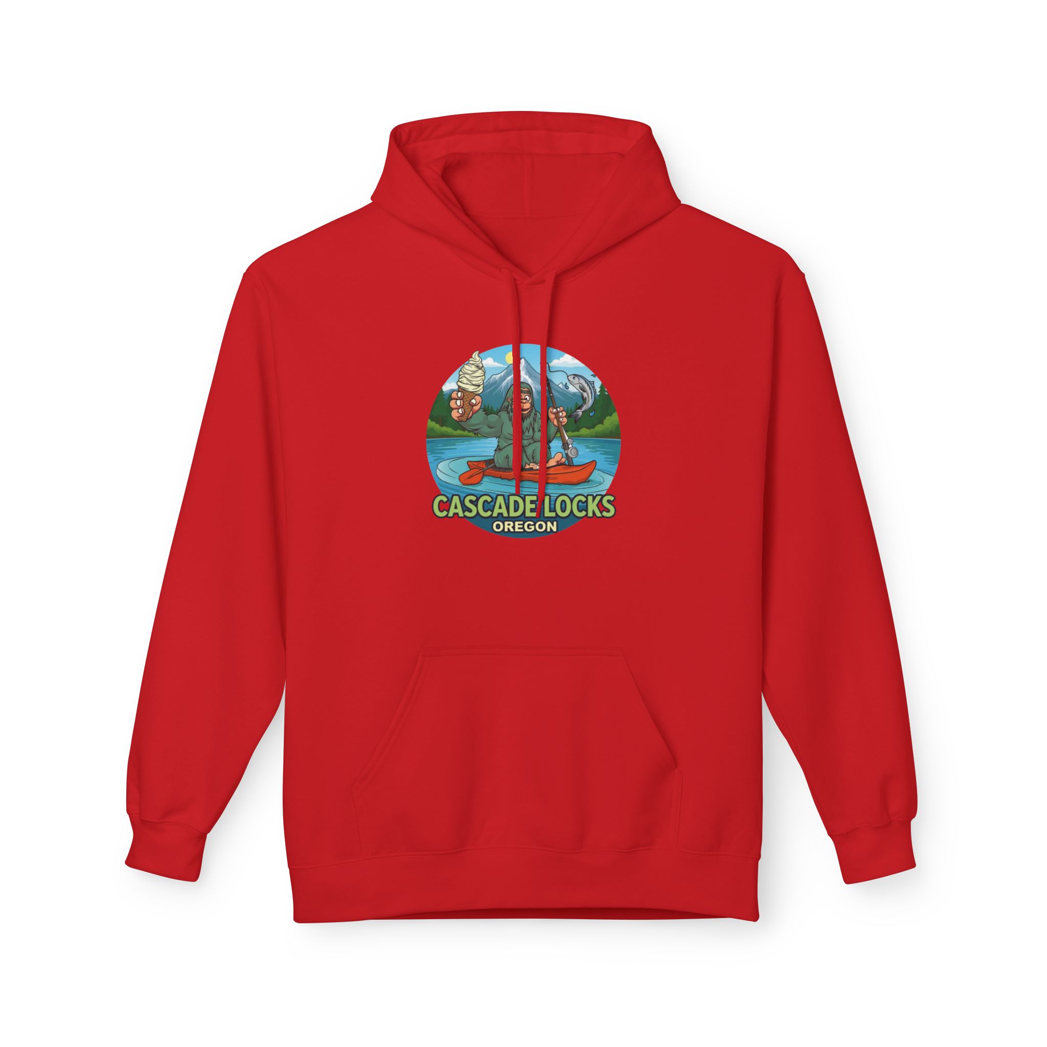 Sammy Sasquatch Cascade Locks Adventure Hoodie | Unisex Midweight Fleece | Great for Outdoor Enthusiasts, Fishing Trips, Travel, Gifts, Casual Wear - Image 53