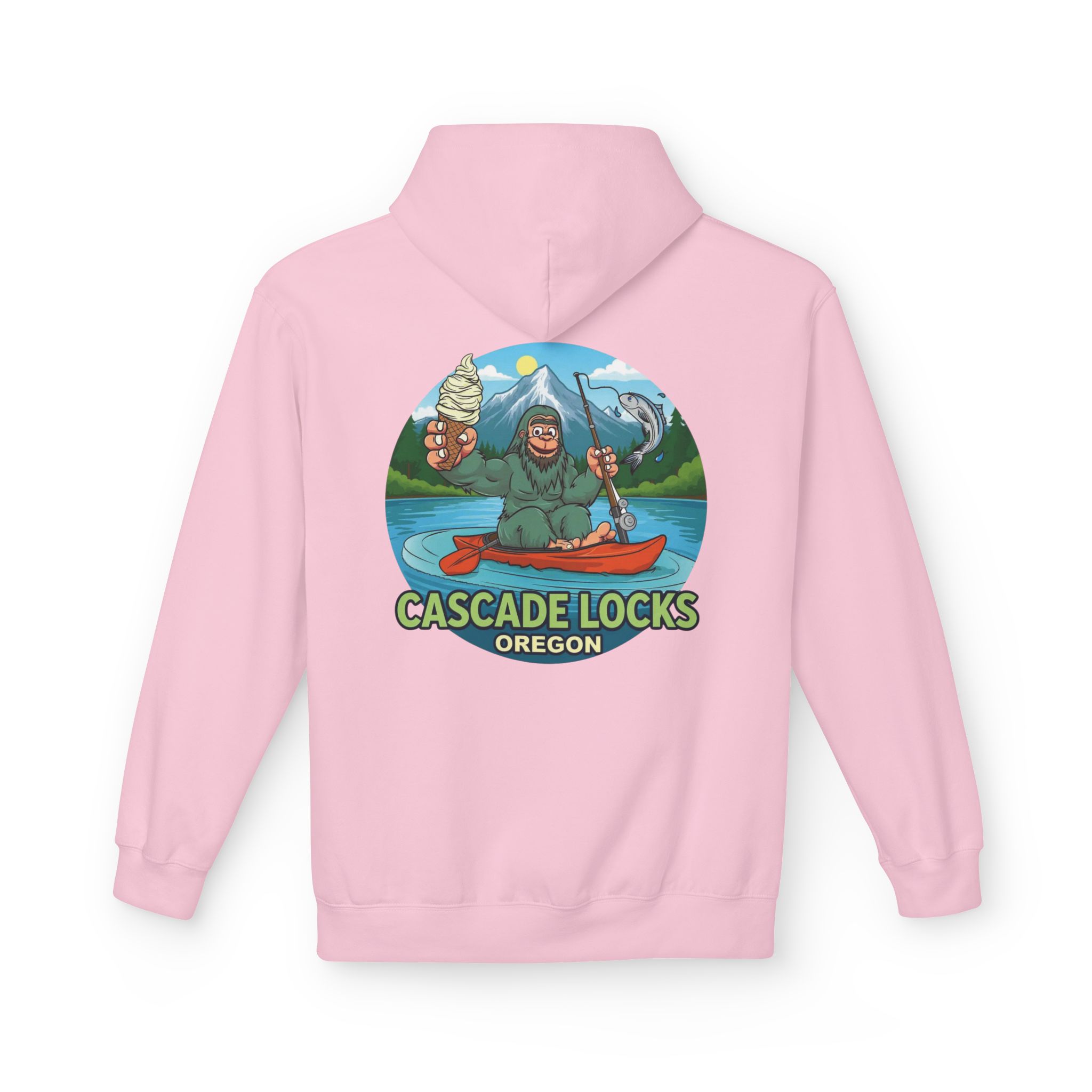Sammy Sasquatch Cascade Locks Adventure Hoodie | Unisex Midweight Fleece | Great for Outdoor Enthusiasts, Fishing Trips, Travel, Gifts, Casual Wear - Image 42
