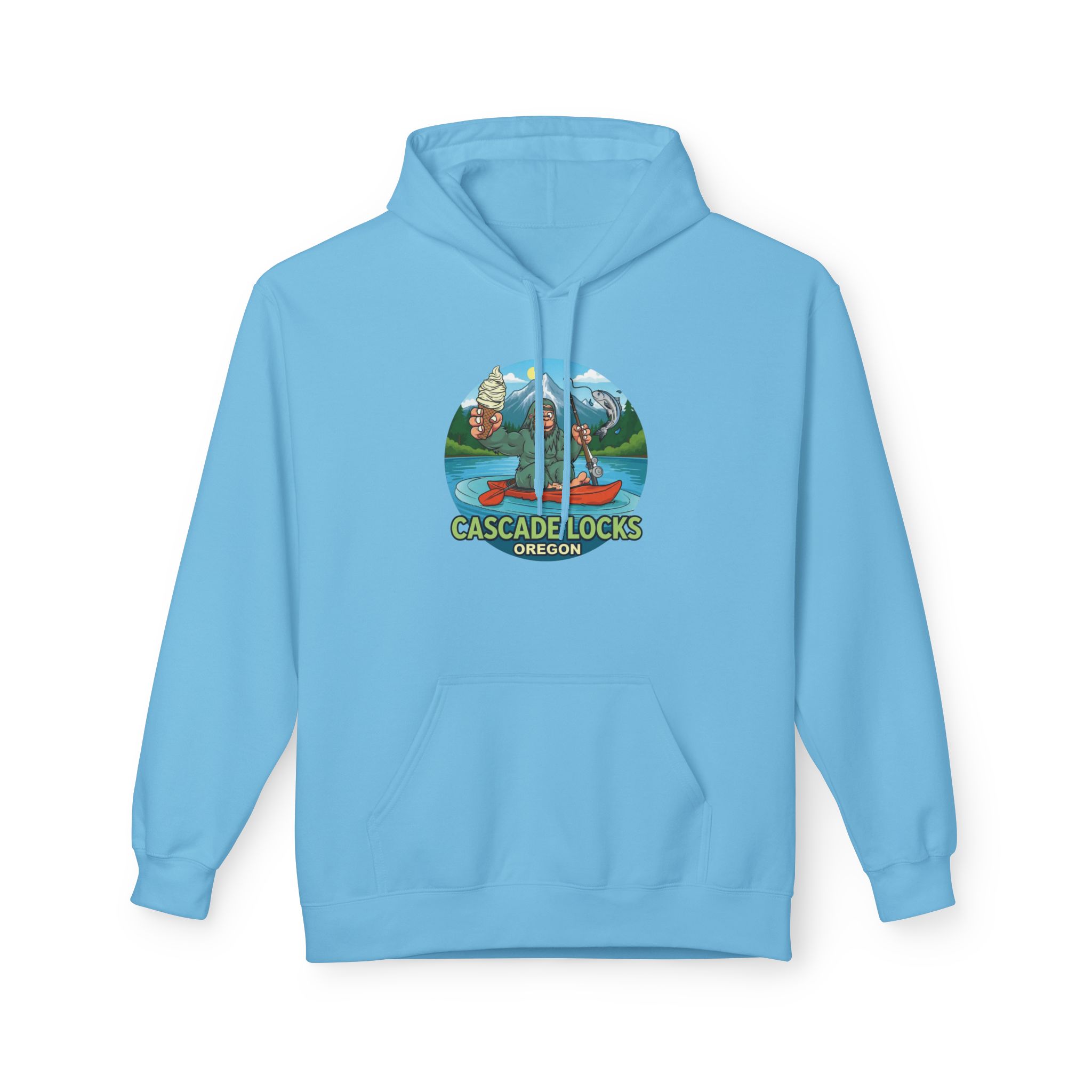 Sammy Sasquatch Cascade Locks Adventure Hoodie | Unisex Midweight Fleece | Great for Outdoor Enthusiasts, Fishing Trips, Travel, Gifts, Casual Wear - Image 33