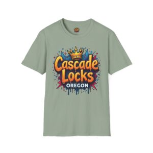 Cascade Locks Oregon T-Shirt — Retro Crown Graphic Tee