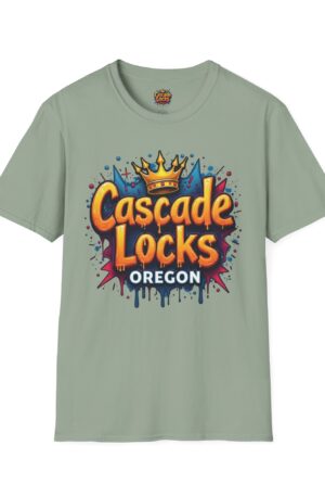 Cascade Locks Oregon T-Shirt — Retro Crown Graphic Tee
