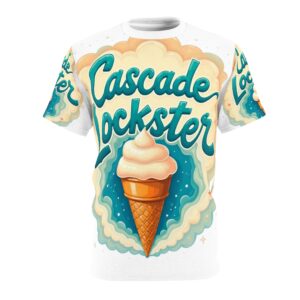 Cascade Lockster Ice Cream Cone Design - Unisex Cut & Sew Tee