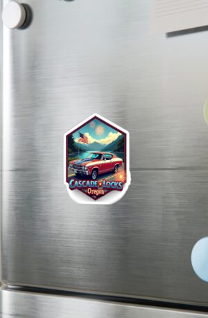 Cascade Locks Oregon Vintage Muscle Car Sticker — Kiss-Cut Vinyl Decal