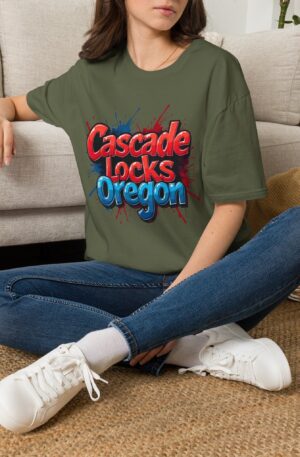 Cascade Locks Oregon T-Shirt — Retro Splash Graphic Tee