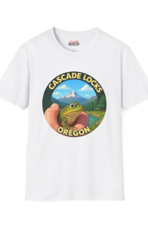 Cascade Locks Oregon T‑Shirt — Scenic Frog & Mountain Tee