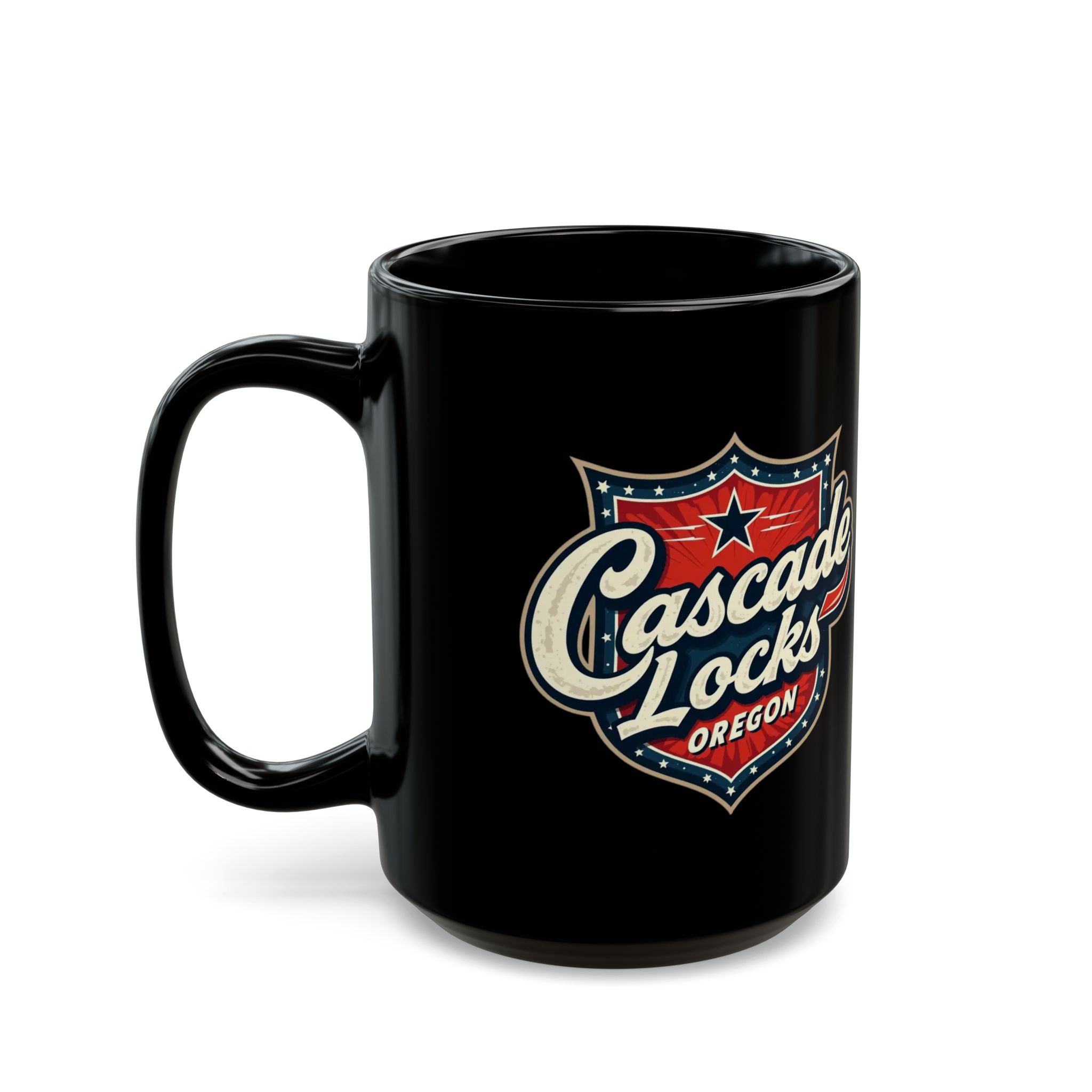 Cascade Locks Oregon Shield Mug — Retro Travel Coffee Cup (11oz, 15oz) - Image 8